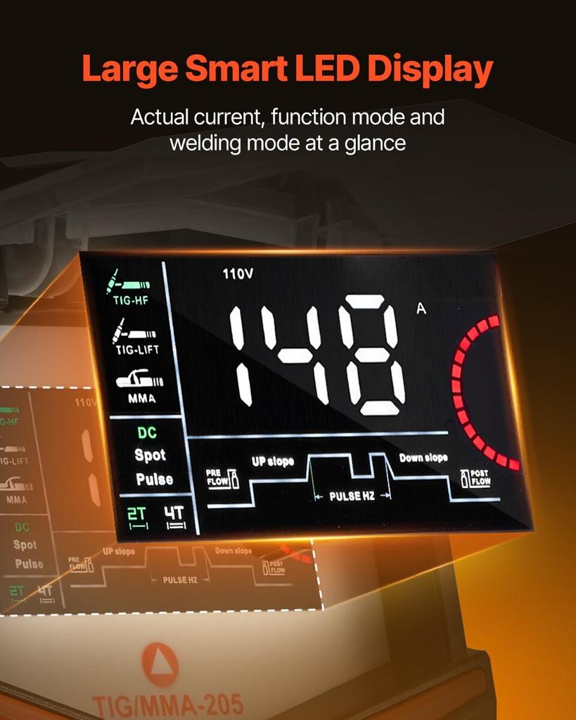 TIG Welder 3-In-1 Welding Machine Pulse MMA Stick IGBT Inverter LED