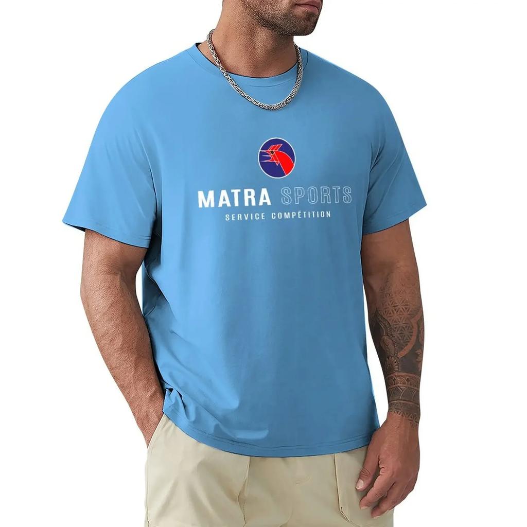 Summer Top Men's Clothing Matra Sports Service Competition Logo 1973 - Colour Print T-shirt Mens Clothing Oversized Summer Tops