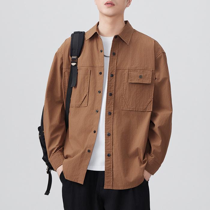New Spring Japanese Retro Men's Loose Mountain Outdoor Style Casual American Shirt