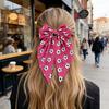 Girl Hairpin Extra Large Ribbon Bowknot Design Back Head Hair Clip Soccer Pattern Spring Hair Pin Party Hair Accessory