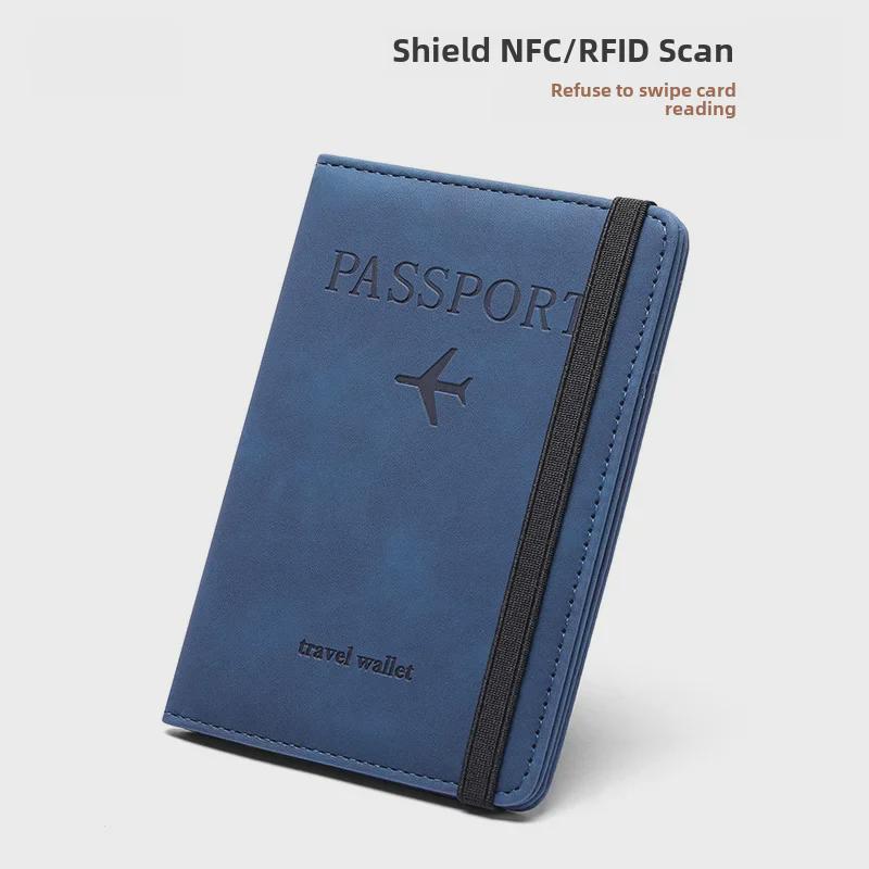 Cross-Border PU Leather RFID Travel Wallet & Passport Holder