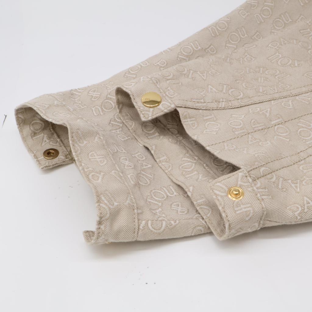 PATOU Logo Embroidered Drawstring Zip Jacket Jacket 34 beigeUsed