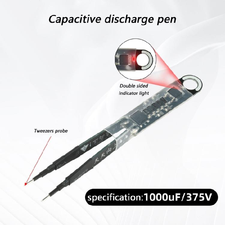 1000UF Capacitors Discharge Pen Tweezer Probes No Sparking Compact Portable Design 1000UF Discharge Tool