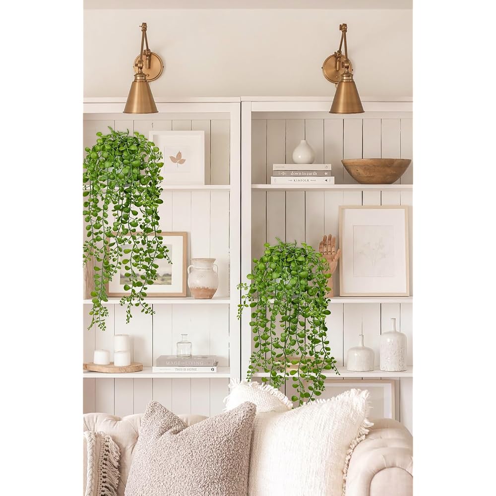 Villa Como Artificial Greenery - Wall-Mounted Potted Plant, Succulent, Hanging Pot, Wisteria,