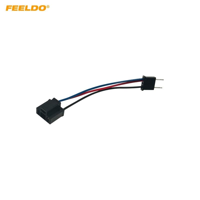 FEELDO Car 12V/24V H7 To H4 Plug Power Cable Wire Harness Extension Cable for HID Conversion Kit Ballast to Stock Cable