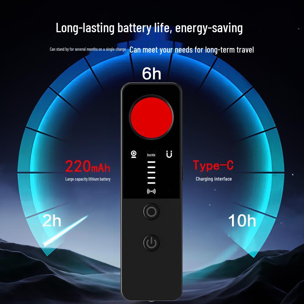 Seven-in-One Multi-Functional Detector: Anti-Peeping, Anti-Eavesdropping, GPS Locator, Hotel Surveillance Camera Detector