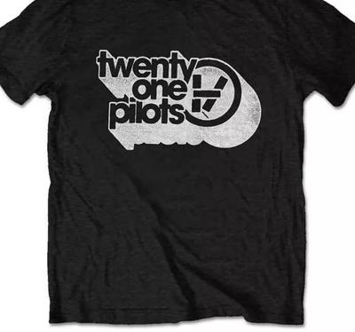 T-shirt Vintage Vessel dei Twenty One Pilots Nera Nuova