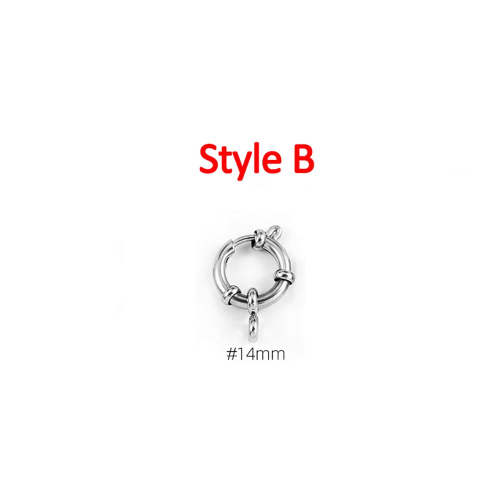 4pcs Stainless Steel Spring Clasps Gold Color Round Connector Hooks Bracelet Clavicle Necklace Clasp Jewelry Making DIY Supplies