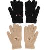 1-2pair Adorable Gloves Portable Winter Gloves Cute Soft Fluffy Plush Winter Gloves Cartoon Bear Winter Warm Full Finger Gloves