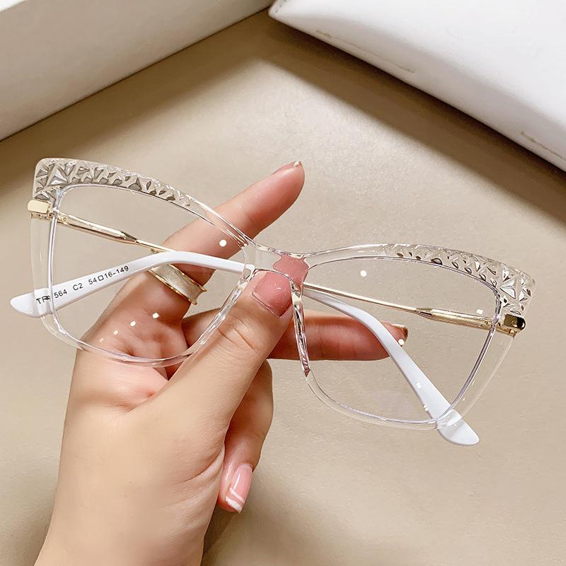 

Sexy Square Cat Eye Anti Blue Light Presbyopia Glasses Women Vintage Computer Transparent Eyeglasses Gradient Reading Glasses +3 0