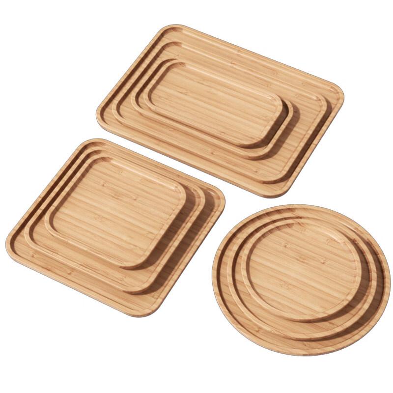 Japanese Style Bamboo Rectangular Serving Tray