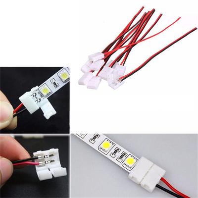 10Pcs Pcb Cable 2 Pin Led Strip Connector 3528/5050 Single Color Adapter Useful