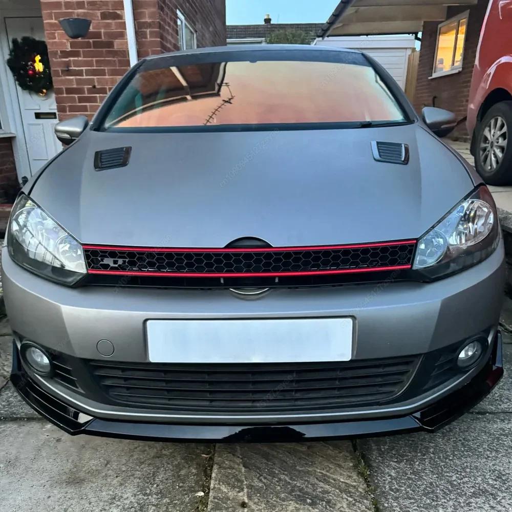 Maxton Style Car Front Bumper Splitter Lip Diffuser Body Kit ABS Spoiler Guard For VW Golf 6 MK6 Standard TSI TDI MPI 2008-2013