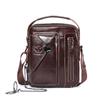 Cowhide men's single shoulder crossbody bag is breathable, wear-resistant, anti-theft, and can be stored with anti-theft brush