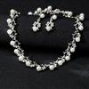 Alloy Diamond Necklace Earrings Bracelet Bride Three-Piece Set