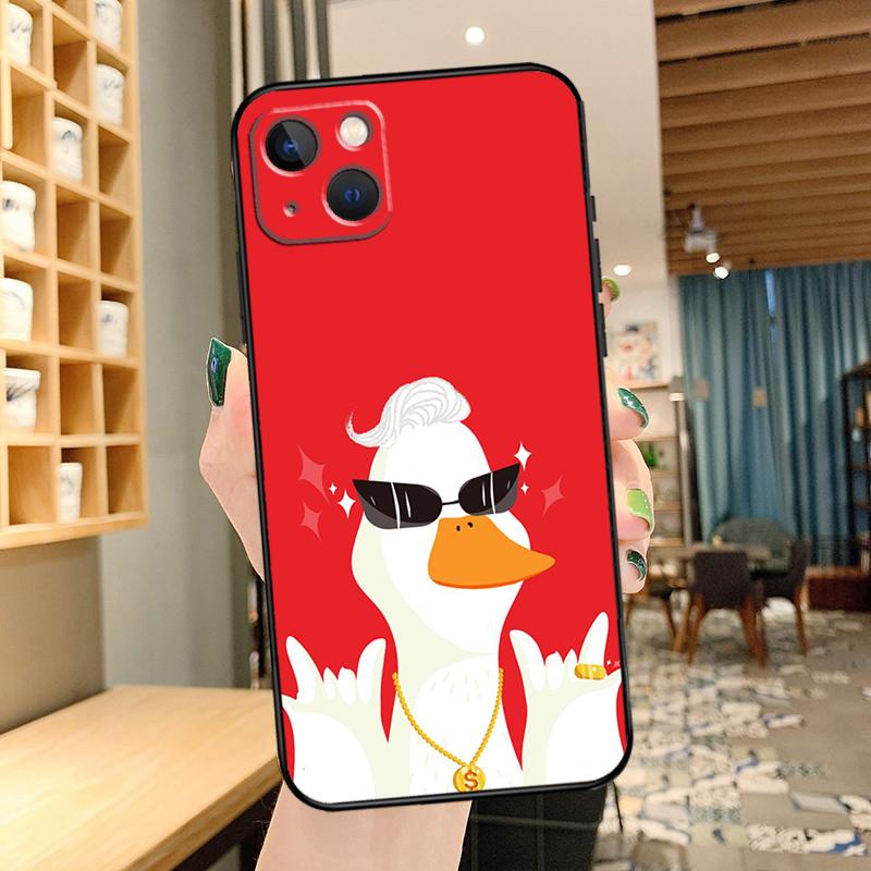 Cartoon Cute Animal Duck Phone Case For iPhone 13 Pro Max 16 15 11 12 14 17 Pro Max mini 15 16 Plus 16e 17 Air Cover