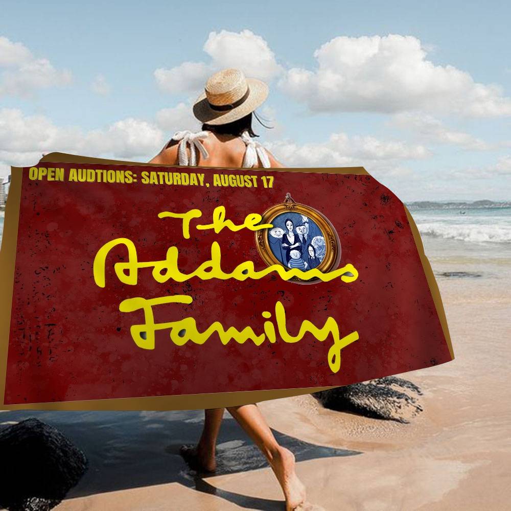 Classic movie T-The A-Addams F-Family Wednesday Big Microfiber Beach Towels Quick Dry Towel Sand Beach Towels Pool Towel