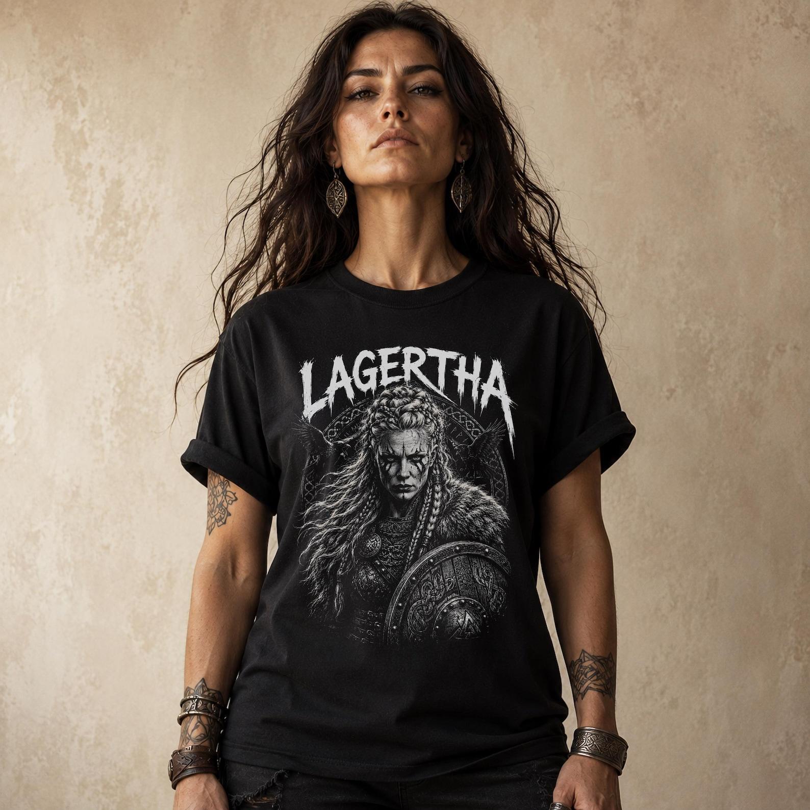 Lagertha Shirt: Viking Warrior Woman T Shirt | Viking Shieldmaiden Tee | Norse Mythology Lovers Gift | Nordic Warrior Queen Unisex Tee XL