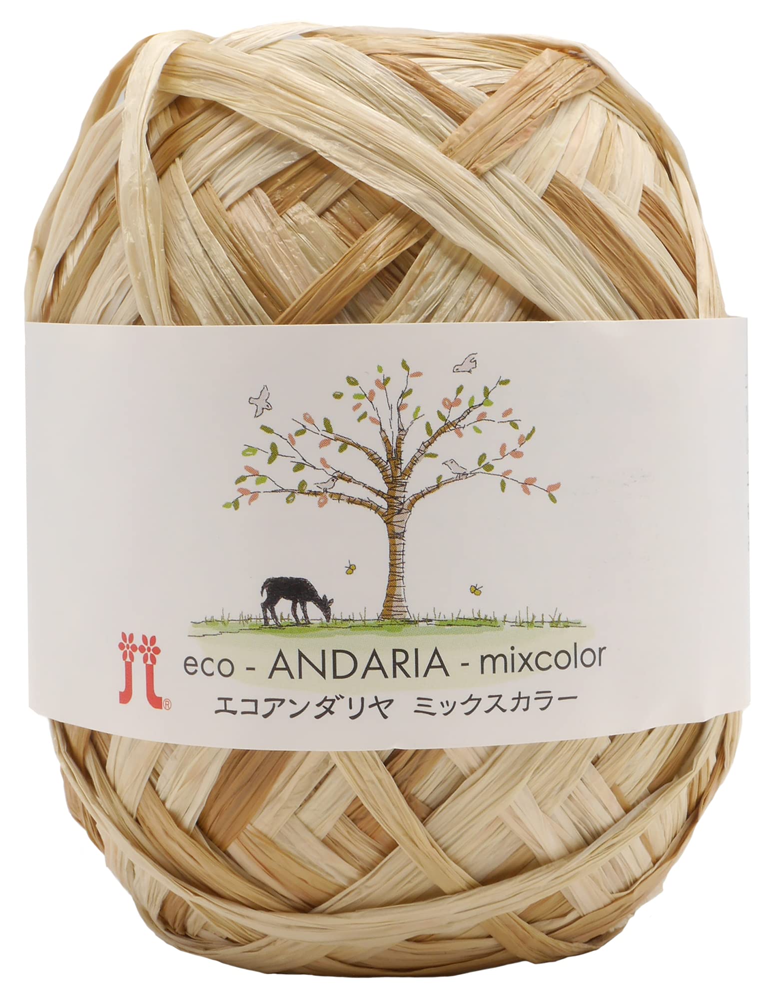 

Hamanaka Hand Knitted Yarn Eco Andaria Mix Color Medium Thick 265 Beige 40g 80m 5 Balls Set 0226 Set COL. Approx.