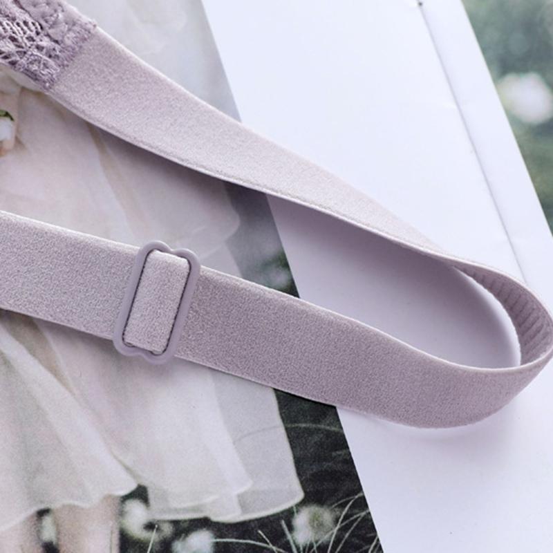 Plus Size Bra Underwear Lace Women Thin Cup No Steel Ring Large Cup Underwear Adjustable Bra Push Up