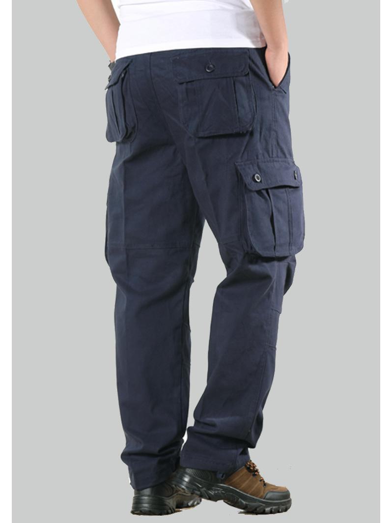 

Мужской повседневный комбинезон в корейском стиле с множеством карманов, прямого свободного кроя, модные брюки для студентов. 44