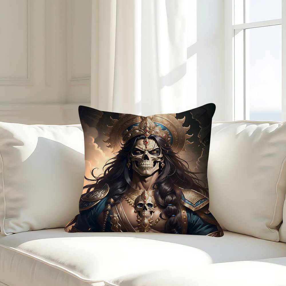 Gott mit uns Schädel 45*45cm Kissenbezug Dekokissenbezug Heimkissenbezug für Couchkissen