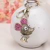 Keychain Pendant Sparkling Rhinestones Mouse Shape Charm Key Chain Strong Lobster Clasp Multi-Functional Key Holder