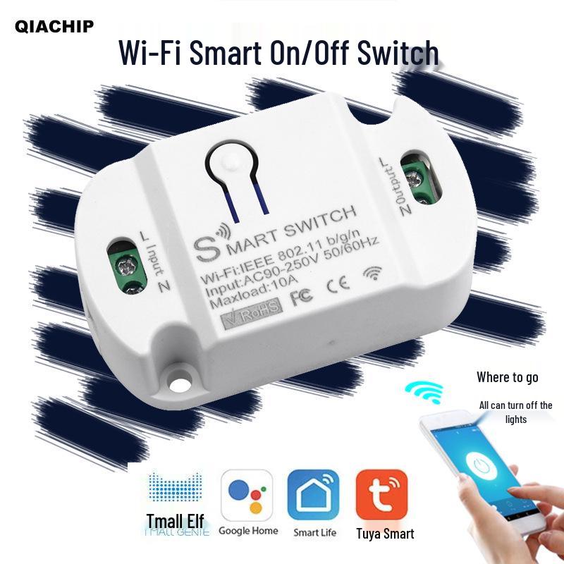 Tuya Smart WiFi No-Wiring Retrofit Light Switch with Remote Control