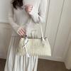 Japanese Minimalist Straw Shoulder Bag Summer Fashi Large Tote Bags Fashiable and Versatile for Daily Use Commuting Bag