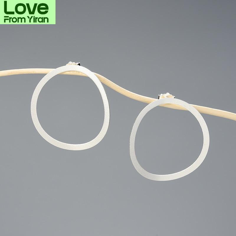 Lotus Fun 18K Gold Color Minimalism Big Hoop Women Circle Dangle Earrings Tone Luxurious Jewelry Trend Latest FemaleLuxury Dangle