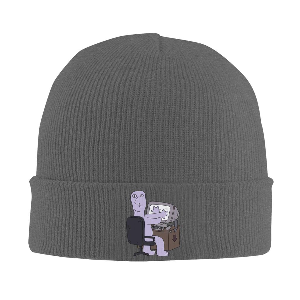 Smiling Friends Beanie Hats Bonnet Hats Unisex Adult Retro Kpop Knit Hat Winter Graphic Elastic Caps