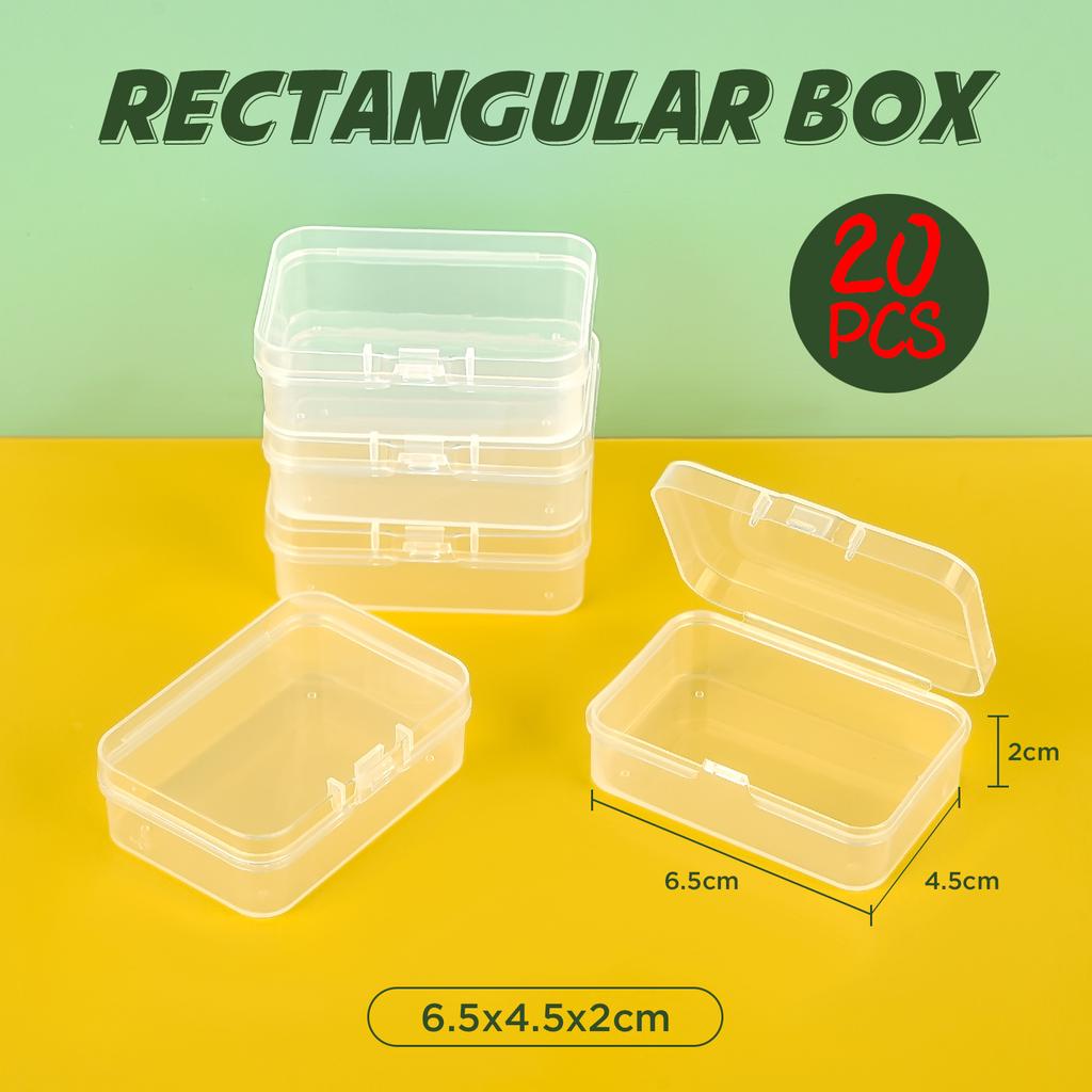 4-28Pcs PP Clear Plastic Storage Box Jewelry Storage Case Transparent Storage Organizer Multifunctional Portable Pouch