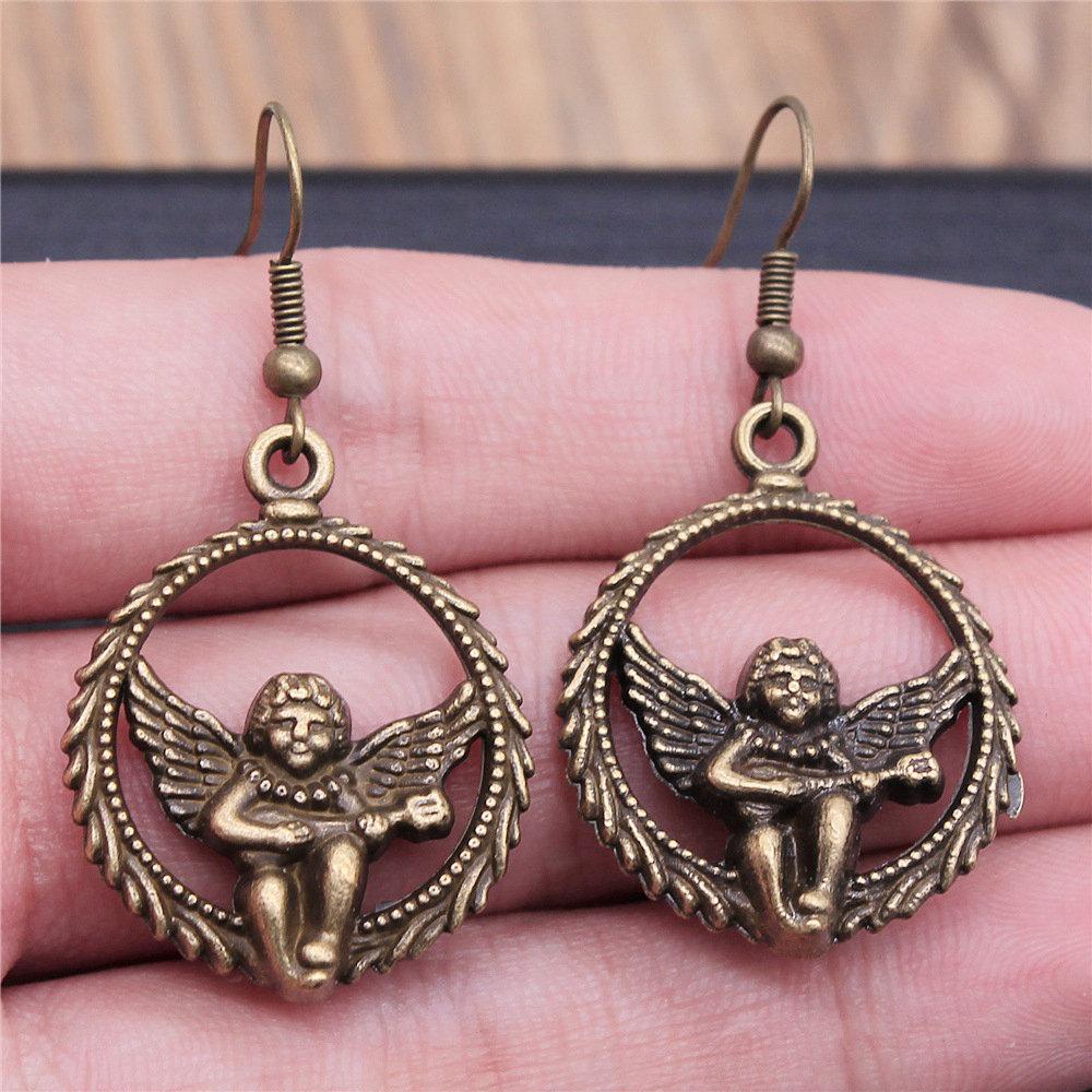 Drop & Dangle Earring Angel Wings Kids' Jewelry MaterialsEarring Size 18x19mm QE002