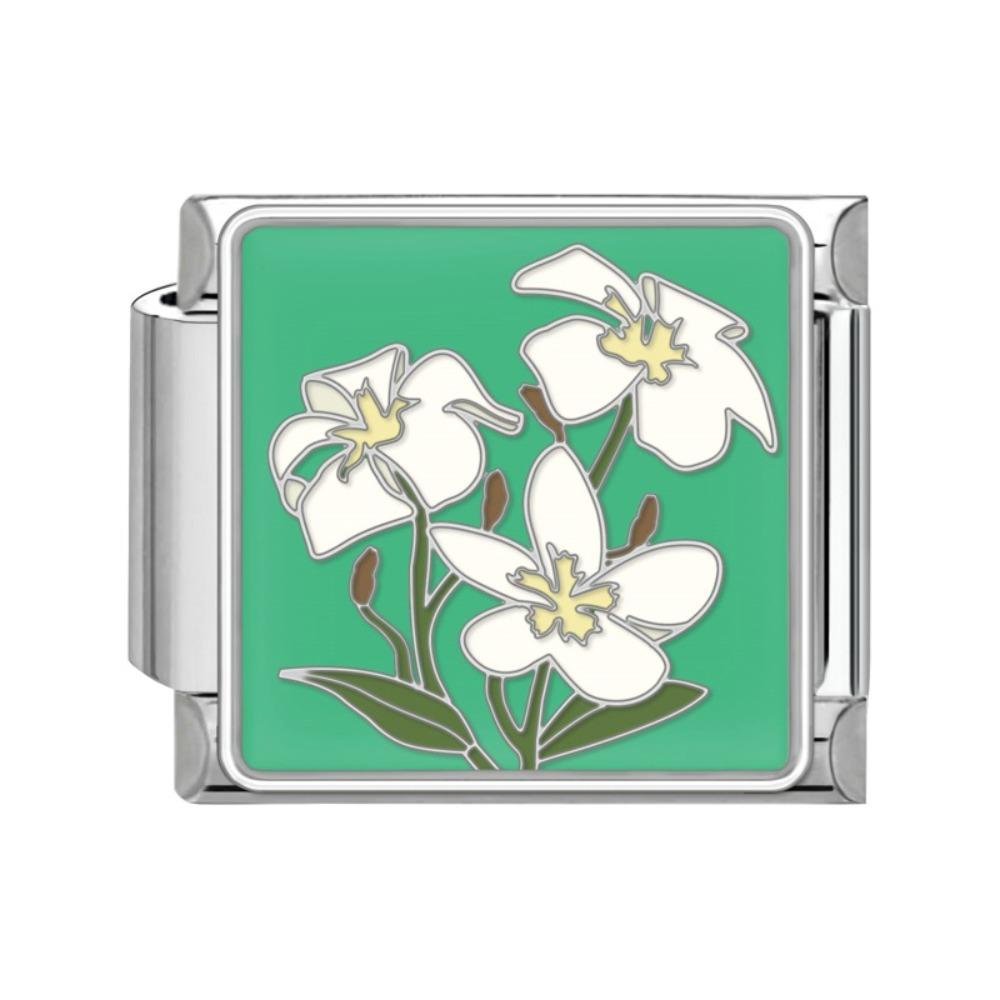 

Цветочный браслет-подвеска Ссылка DIY Итальянский браслет-подвеска Новые украшения для женщин I