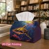 1pc, 2D Flat Printing, Tissue Box Shark - Lively Underwater Scene Pattern Napkin Dispenser, Suitable for Home, Car, And Outdoor Gatherings, Tissue Dec