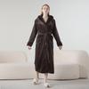 In-Stock Extra Long Hooded Jacquard Velvet Women's Bathrobe and Pajamas for Autumn/Winter
