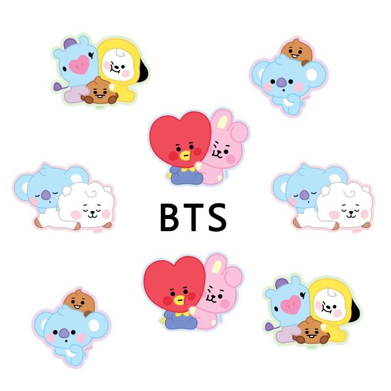 buy kpop bts cartoon pack luggage wall refrigerator sticker bt21 stickers celebrity accessories at affordable prices free shipping real reviews with photos joom