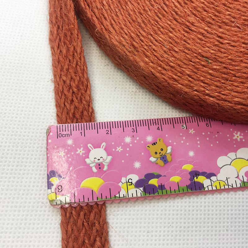 Color Flat Hemp Rope Webbing Handmade Diy Kindergarten Retro Decoration Flat Jute Strap, Textile Accessories Ten