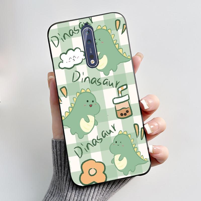 Custodia Per Nokia 8 / Nokia 8 Sirocco Custodia per Telefono Estetica Moda Gatto Carino Nero Opaco Morbido TPU Silicone Copertura Protettiva Paraurti