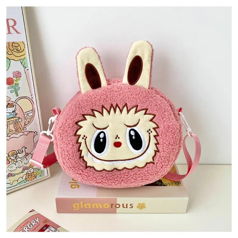 Cute Labubu Crossbody Bag Cartoon Backpack Doll Change Plush Bag Children'S Backpack Cartoon Bag Shoulder Bag Handbag Girl Gift