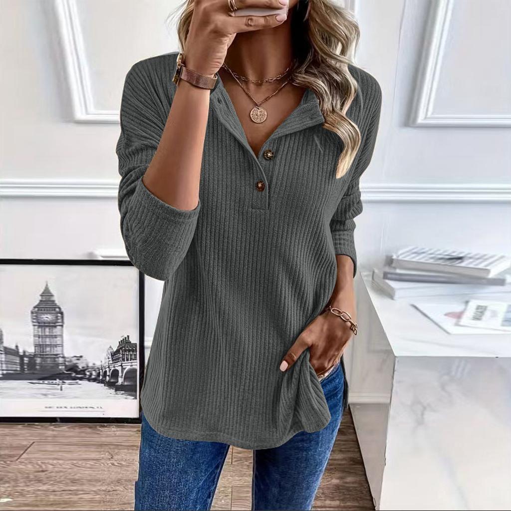 Damen Übergröße Lässiges Sweatshirt Locker Gestricktes Oberteil