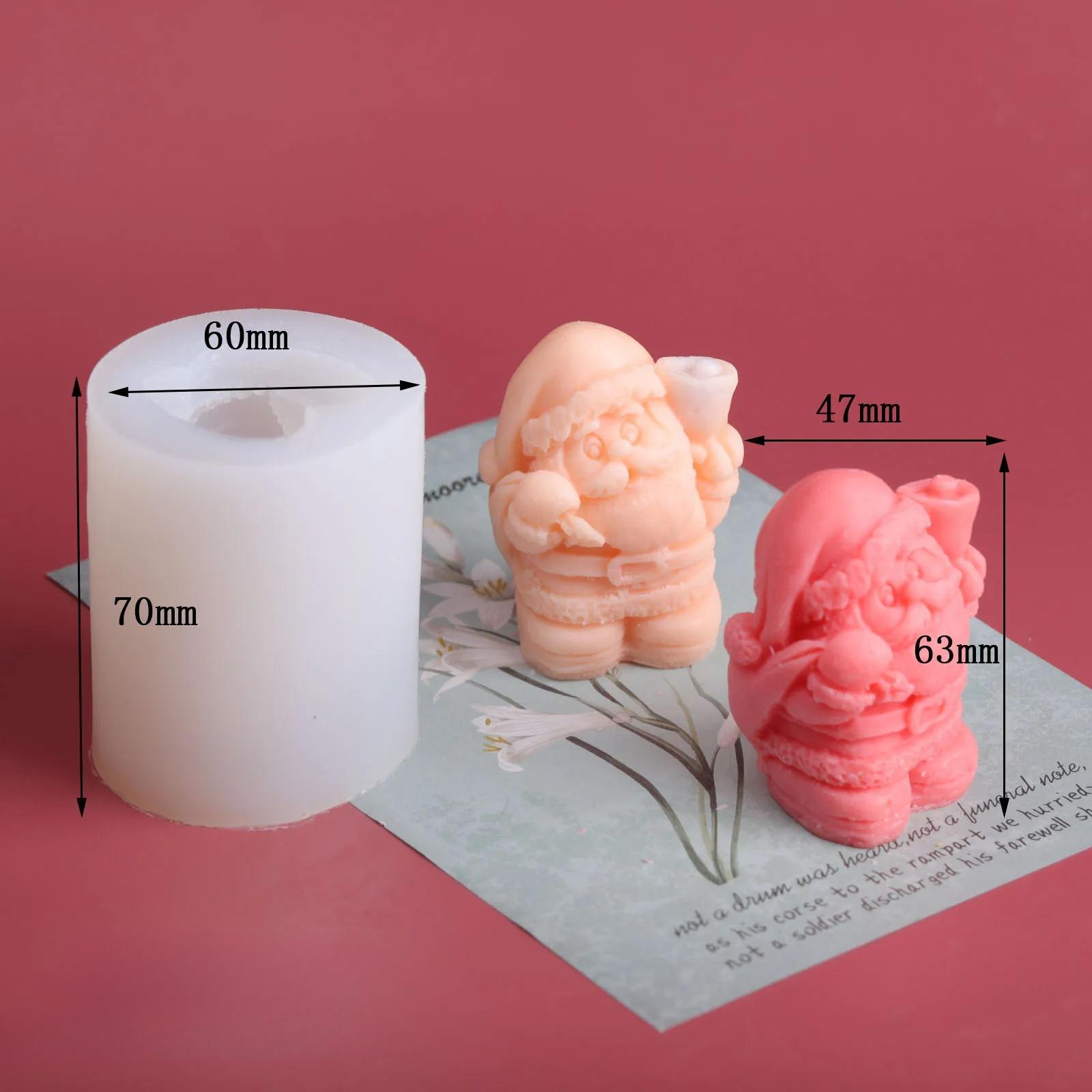 

Santa Claus Silicone Mold DIY Aromatherapy Candle Mold for Christmas Home Decoration Handcrafted Soap Resin Crafts