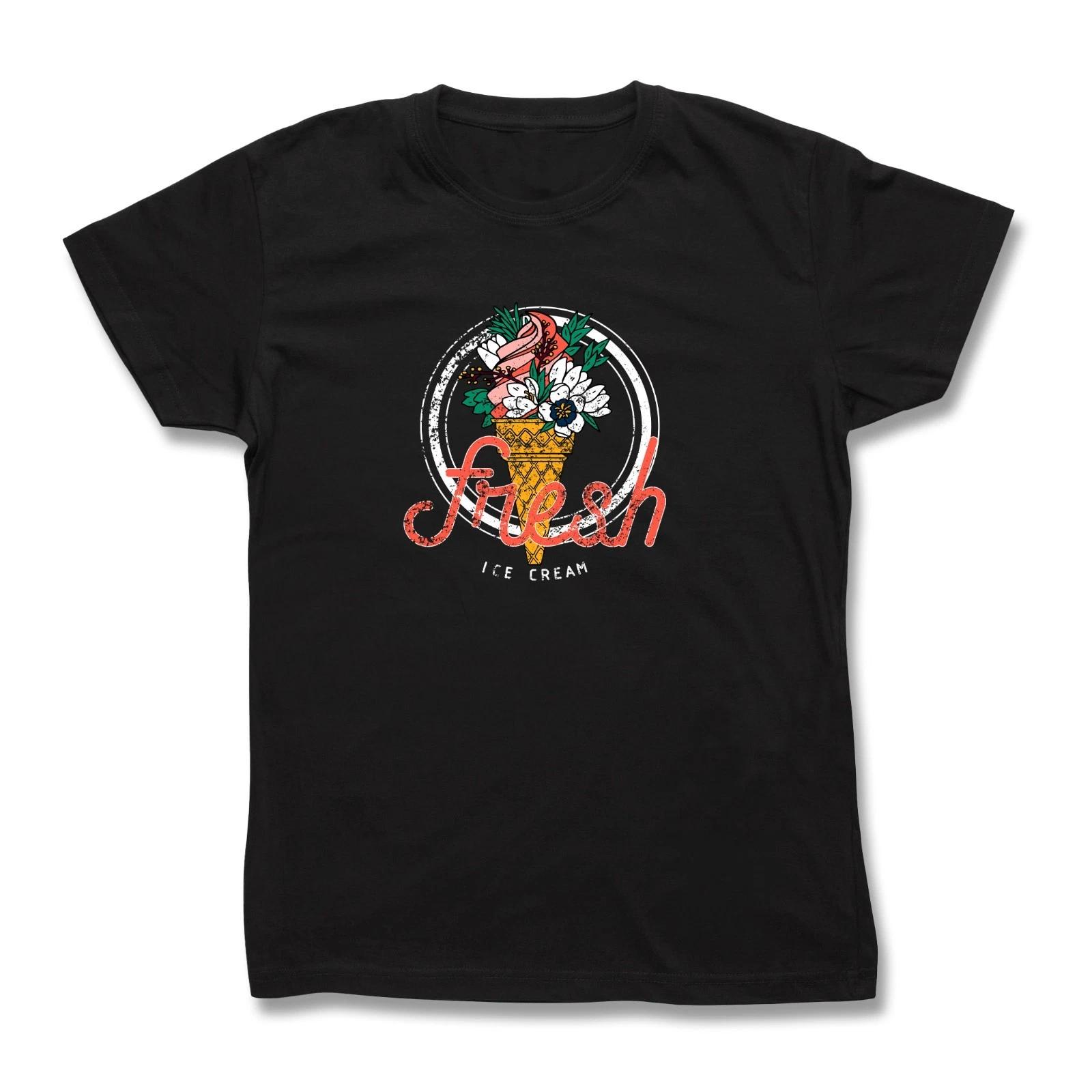 Fresh Ice Cream T-Shirt - cotton I Funny Summer Tee I Tee Gift I outdoors tee 2XL