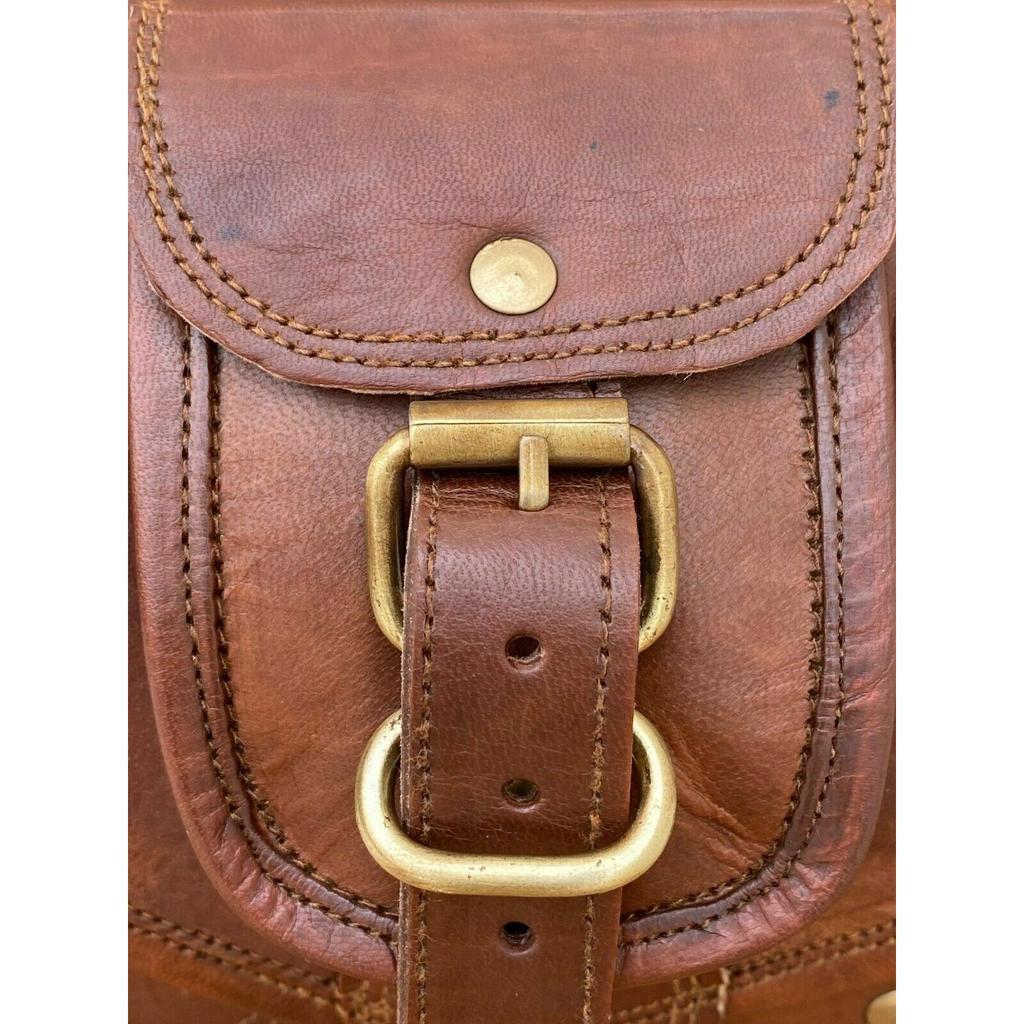 Skórzana torba listonoszka torebka torebka tote tornister z wieloma kieszeniami torba damska Vintage