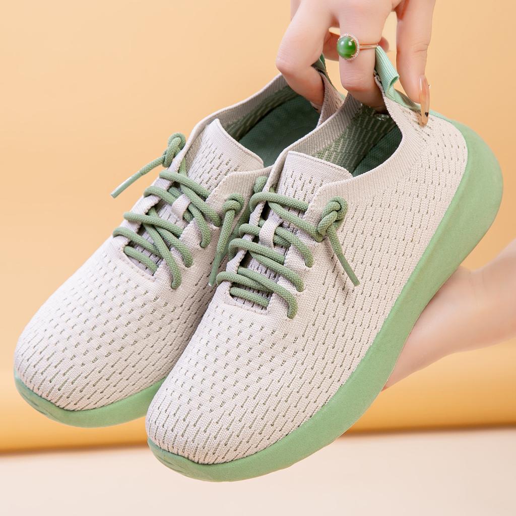 Shoes Women's Casual Shoes Women's Single Shoes Breathable Mesh Shoes Soft Sole Comfortable Fly-woven Shoes Fashion Versatile Women's Shoes