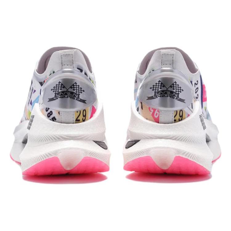 New LiNing Shadow 1.0 Cushioning Low top Running Shoes Women's Pink White ARRS010-1