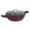 FLAT TITANIUM POT WITH LID 30cm BERLINGER HAUS BH-8039 LEONARDO