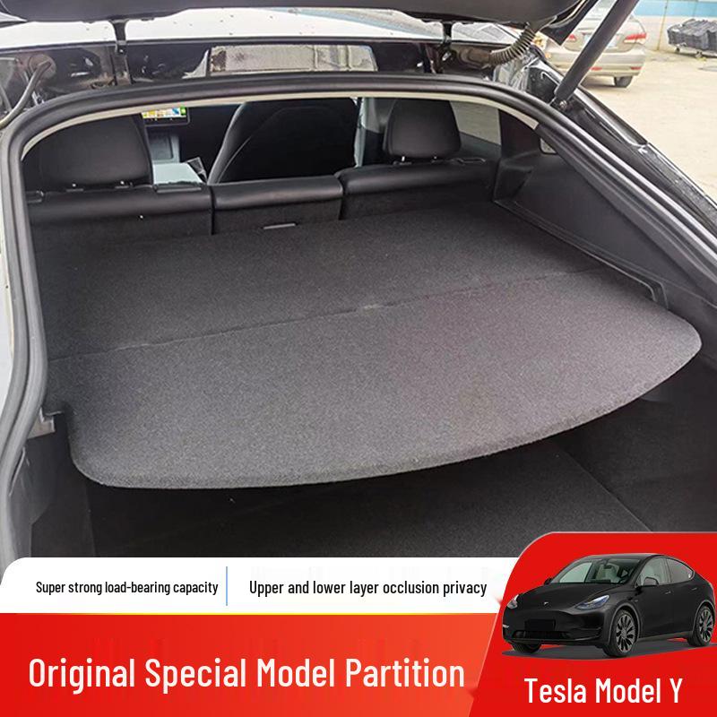 Tesla Model Y Trunk Divider and Sunshade Storage Accessories