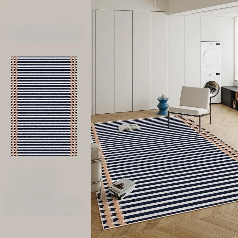 

Striped Pattern Carpet Mat Rug Geometric Border Modern Minimalist Contemporary Home Decoration Floor Mat Bedroom Rugs Carpet 40x60cm