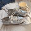 Sheepskin version~ silver retro German training shoes for women's 2025 autumn new versatile, lightweight soft-soled casual sports Forrest Gump shoes